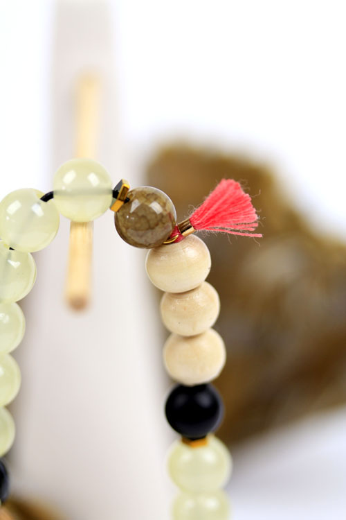 (image pour) Bracelet Perle Verre Citron 🍋